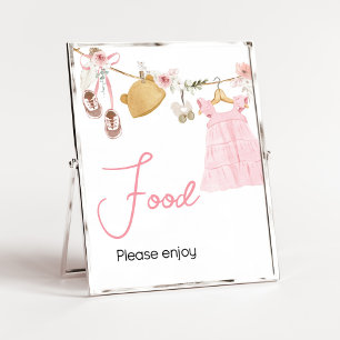Sweet Baby Girl Boho Kleding Baby shower Eten Poster