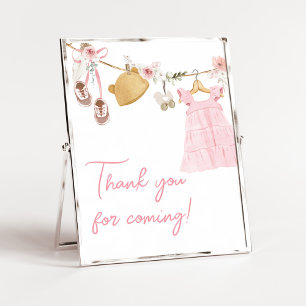 Sweet Baby Girl Boho Kleding Bedankt Card Poster
