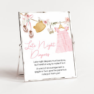Sweet Baby Girl Boho Kleding Late Night Luiers Poster