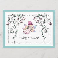 Sweet Baby Girl Fairy Baby Shower Uitnodigingen