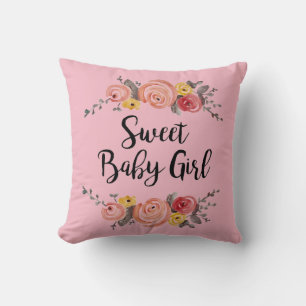 Sweet Baby Girl Floral Sierkussen