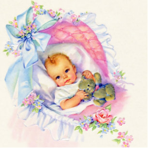 Sweet Baby Girl  Pink Baby Girl Shower Staand Fotobeeldje