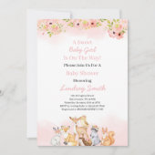 Sweet Baby Girl Shower Invitation (Devant)