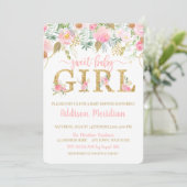 Sweet Baby Girl Shower Invitation (Debout devant)