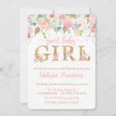 Sweet Baby Girl Shower Invitation (Devant)