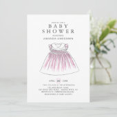 Sweet Baby Girl Shower Invitation (Debout devant)