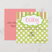Sweet Baby Girl Shower Invitation (Devant / Derrière)