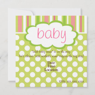 Sweet Baby Girl Shower Invitation