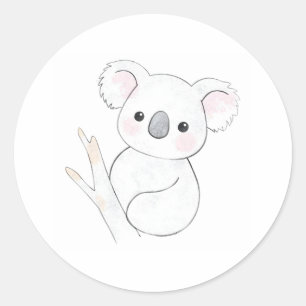 Sweet Baby Koala Joey Waterverf Print Sticker