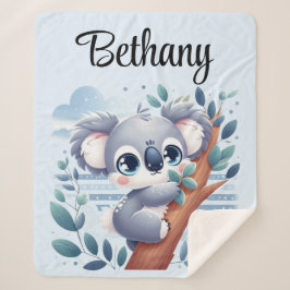 Sweet Baby Koala - Sherpa Blanket Sherpa Deken