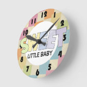 Sweet Baby Nursery Wall Clock Ronde Klok (Hoek)