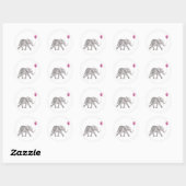 Sweet Baby Olifant Sticker Label, roze cadeau Labe (Vel)