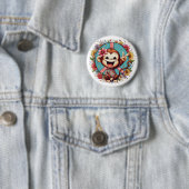 Sweet Baby Peace Monkey Button (In situ)