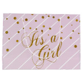 Sweet Baby Roze en goudConfetti Groot Cadeauzakje (Achterkant)