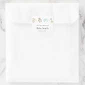 Sweet  Baby shower Bibliotheek Vierkante Sticker (Tas)