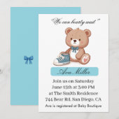 Sweet Baby Shower Invitation | Cute Bear Theme (Devant / Derrière)