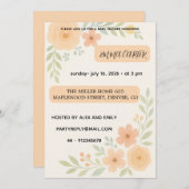 Sweet Baby Shower Invitation flowers (Devant / Derrière)