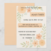 Sweet Baby Shower Invitation flowers Kaart (Voorkant / Achterkant)