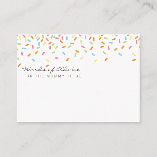 Sweet baby Sprinkle maman Conseils Cartes (Devant)