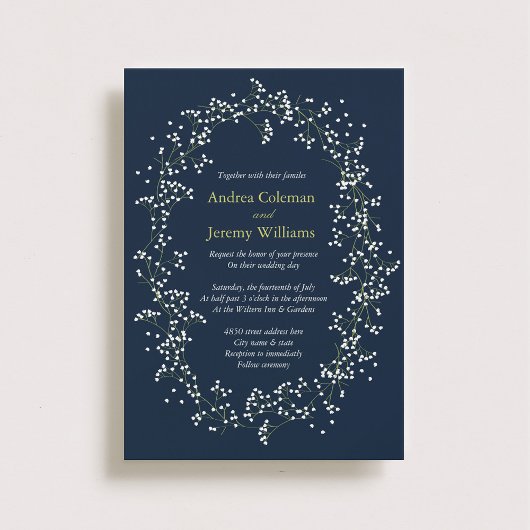 Sweet Baby's Breath Wedding Invitation