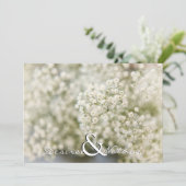 Sweet Baby's Breath Wedding Invitation Kaart (Staand voorkant)