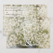 Sweet Baby's Breath Wedding Invitation Kaart (Voorkant / Achterkant)