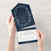 Sweet Baby's Breath Wedding Invite All In One Uitnodiging (Afscheurbaar)