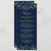 Sweet Baby's Breath Wedding Programme (Devant / Derrière)