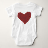 Sweet Baby's naam Kutterrood hart Ik hou van je Romper (Achterkant)