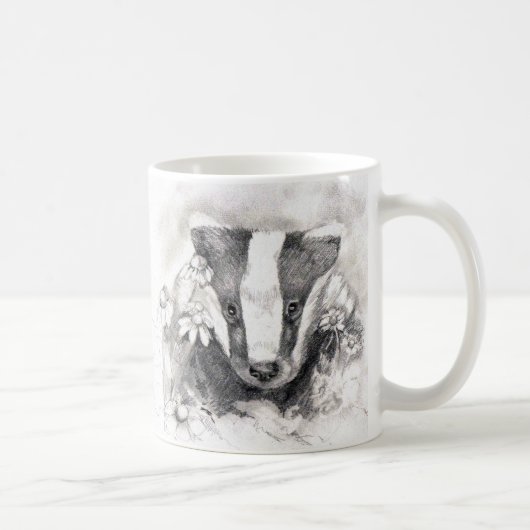 Sweet Badger Sketch Mok (Rechts)