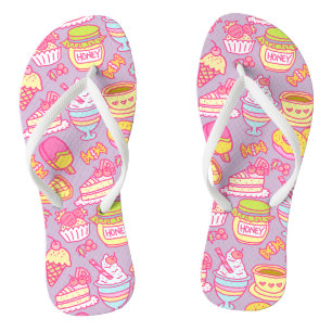 Sweet Bakery en Drinken Paarse Teenslippers