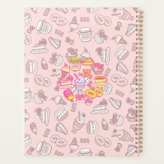 Sweet Bakery en Drinken Peach Planner (Achterkant)