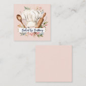 Sweet Bakery Pastry Chef Soft Pastel Visitekaartje (Voorkant / Achterkant)