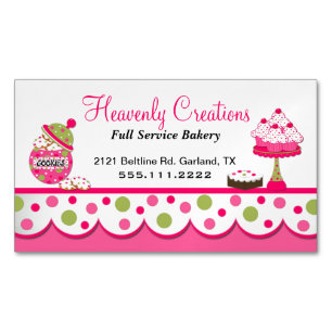 Sweet Bakery Shop Business Magnet Magnetisch Visitekaartje