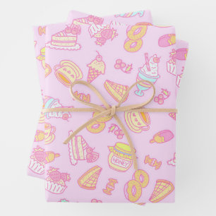 Sweet Bakkerij en Drinken Roze Inpakpapier Vel