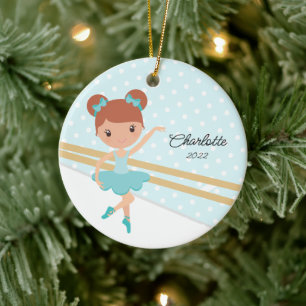 Sweet Ballerina Ballet Dance kerstkeramische orn Keramisch Ornament