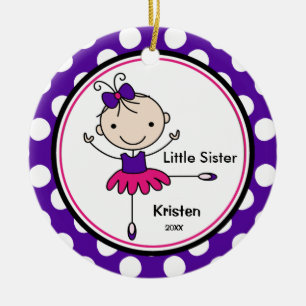 Sweet Ballerina Little Sister kerstversiering Keramisch Ornament