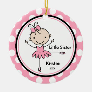 Sweet Ballerina Little Sister kerstversiering Keramisch Ornament