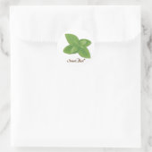 Sweet Basil Herb Round Sticker (Tas)