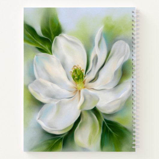 Sweet Bay Magnolia Pastel Art Carnet monogramme (Dos)