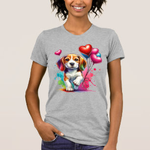 Sweet Beagle Pup Valentijn T-shirt