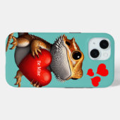 Sweet Bearded Dragon Groene Valentijn Case-Mate iPhone Case (Achterkant (horizontaal))