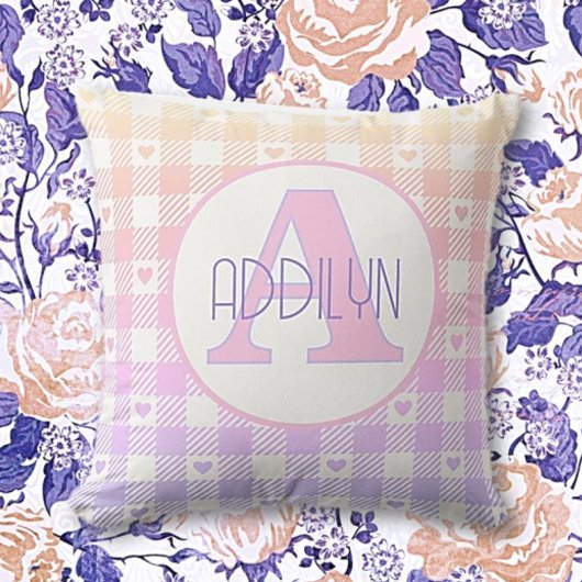 Sweet bébé fille coussin personnalisé