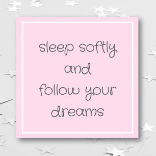 Sweet Bedtime Woorden muur kunst Poster