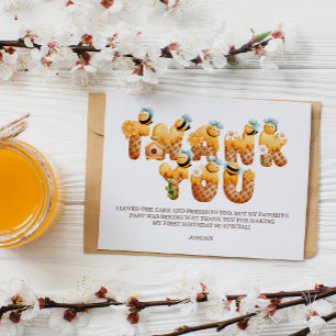 Sweet Bee Birthday Bedankkaart