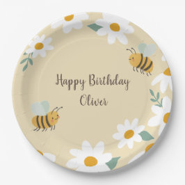 Sweet Bee Birthday Papieren Bordje