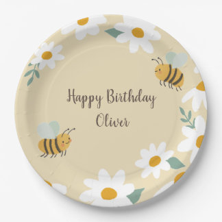 Sweet Bee Birthday Papieren Bordje