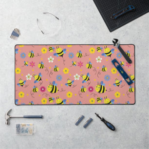 Sweet Bee Blossom Garden Bureaumat