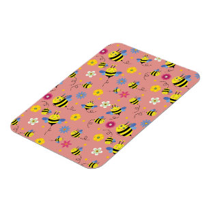 Sweet Bee Blossom Garden Magneet