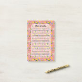 Sweet Bee Blossom Garden Post-it® Notes (Op bureau)